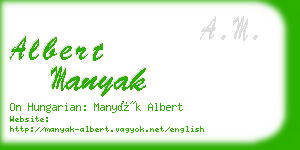 albert manyak business card